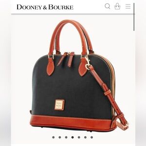 Pebble Grain Zip Zip Satchel